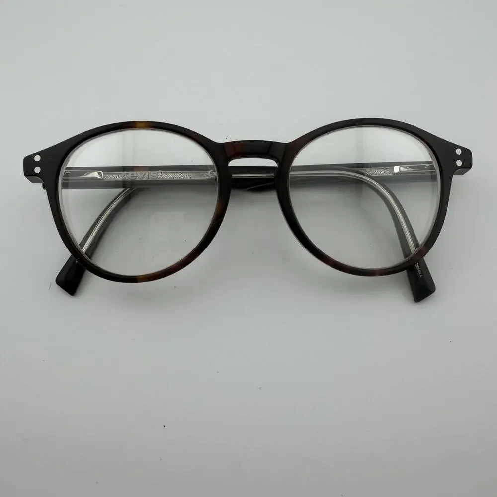 Levi’s V5013 086 Eyeglasses Frames Only Tortoise Round 48-19-145 Hexetate